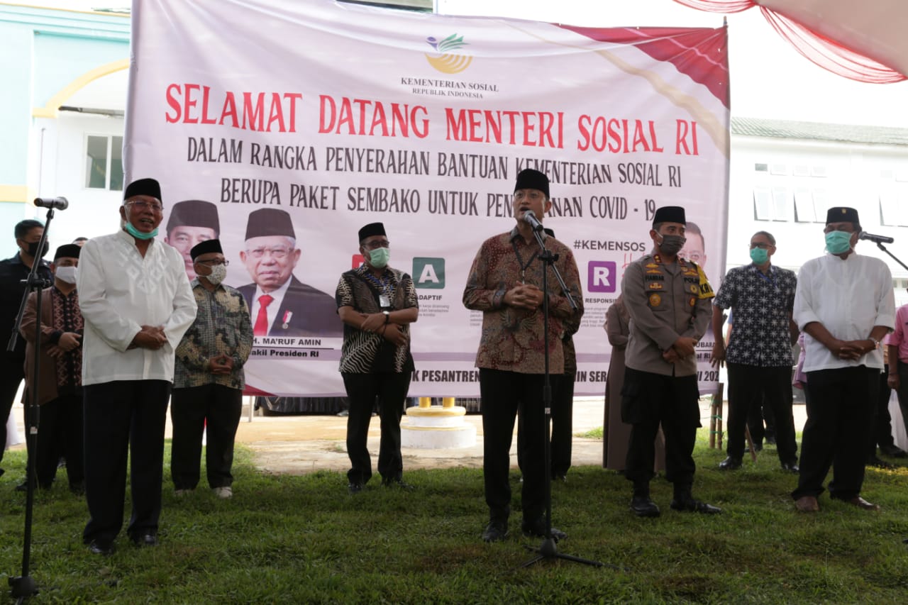 Lewat Bansos, Mensos Menyapa 51 Pondok Pesantren se-Provinsi Banten