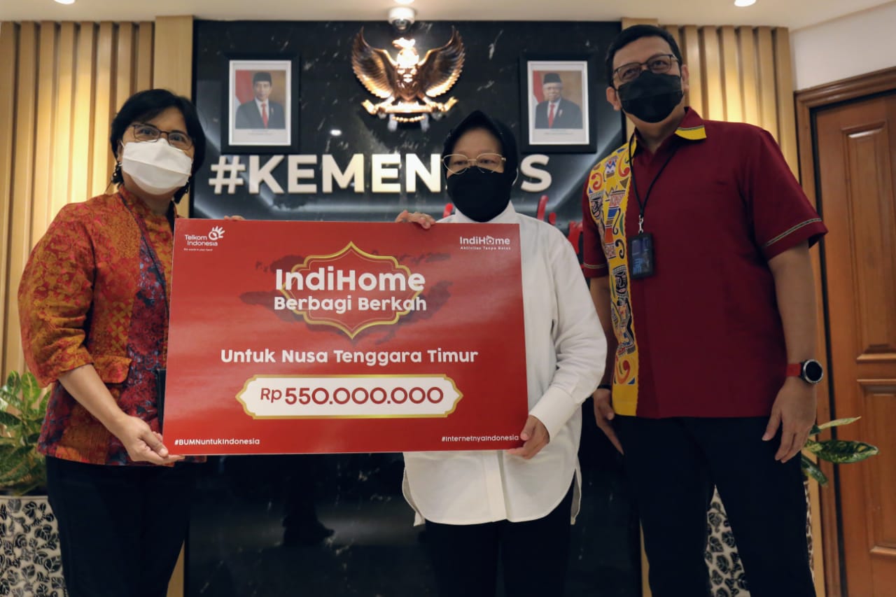 Receiving Indihome Customers' Aid, the Social Minister Will Build a Library with Free WiFi