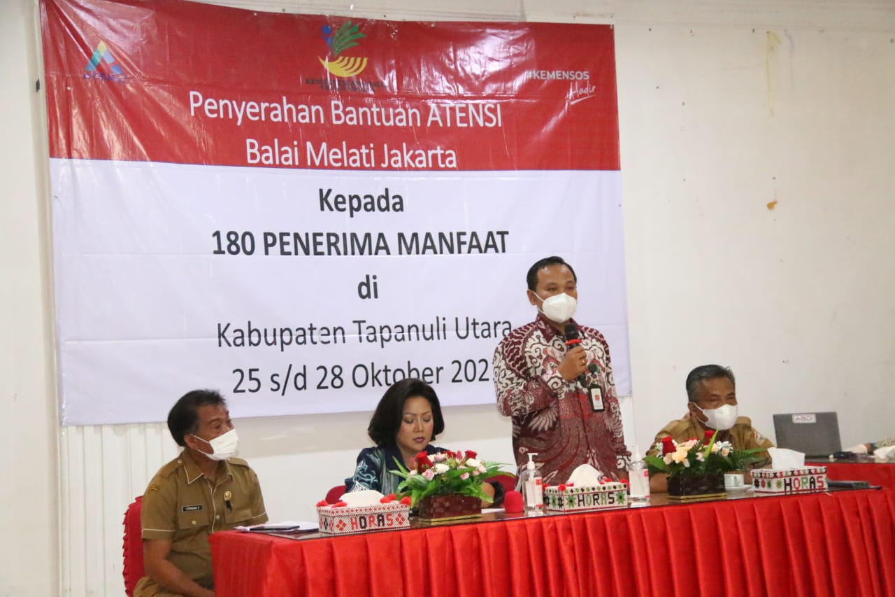 Ministry of Social Affairs Distributes ATENSI Program in North Tapanuli Regency