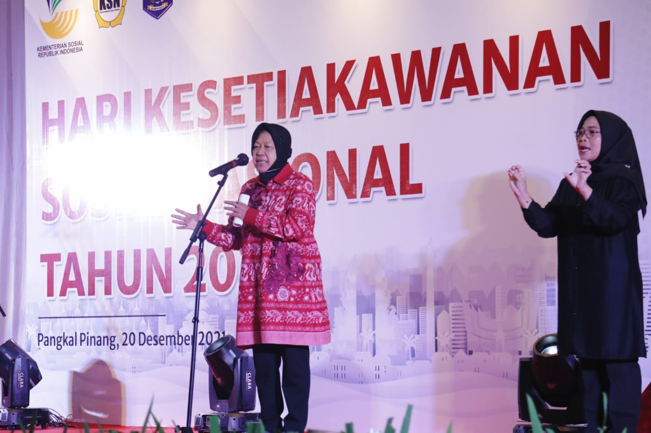 Sampaikan Arahan di Puncak Peringatan HKSN Tahun 2021, Mensos Ajak Seluruh Elemen Bangsa Perkokoh Solidaritas untuk Indonesia Sejahtera