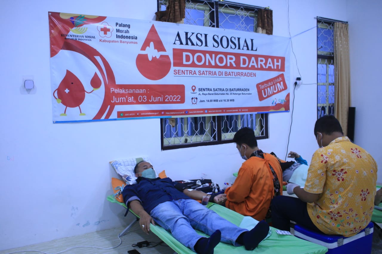 Dukung Pemenuhan Kebutuhan Stok Darah , Sentra “Satria” di Baturraden Laksanakan Donor Darah