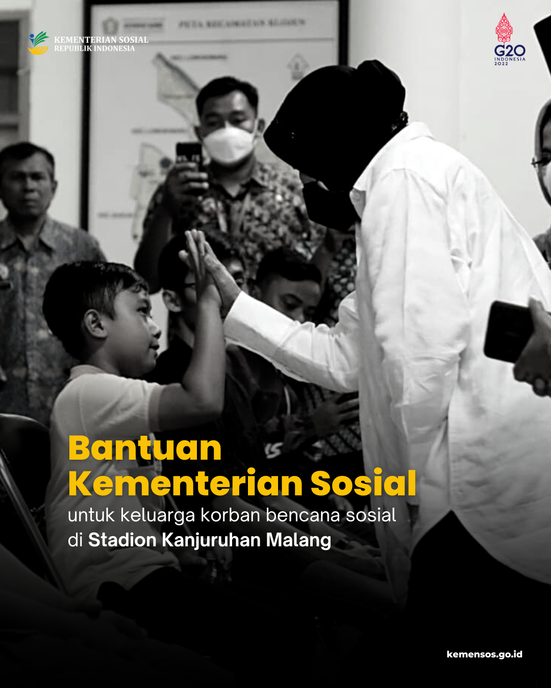 Bantuan Sosial Kemensos untuk Keluarga Korban Bencana Sosial di Stadion Kanjuruhan Malang