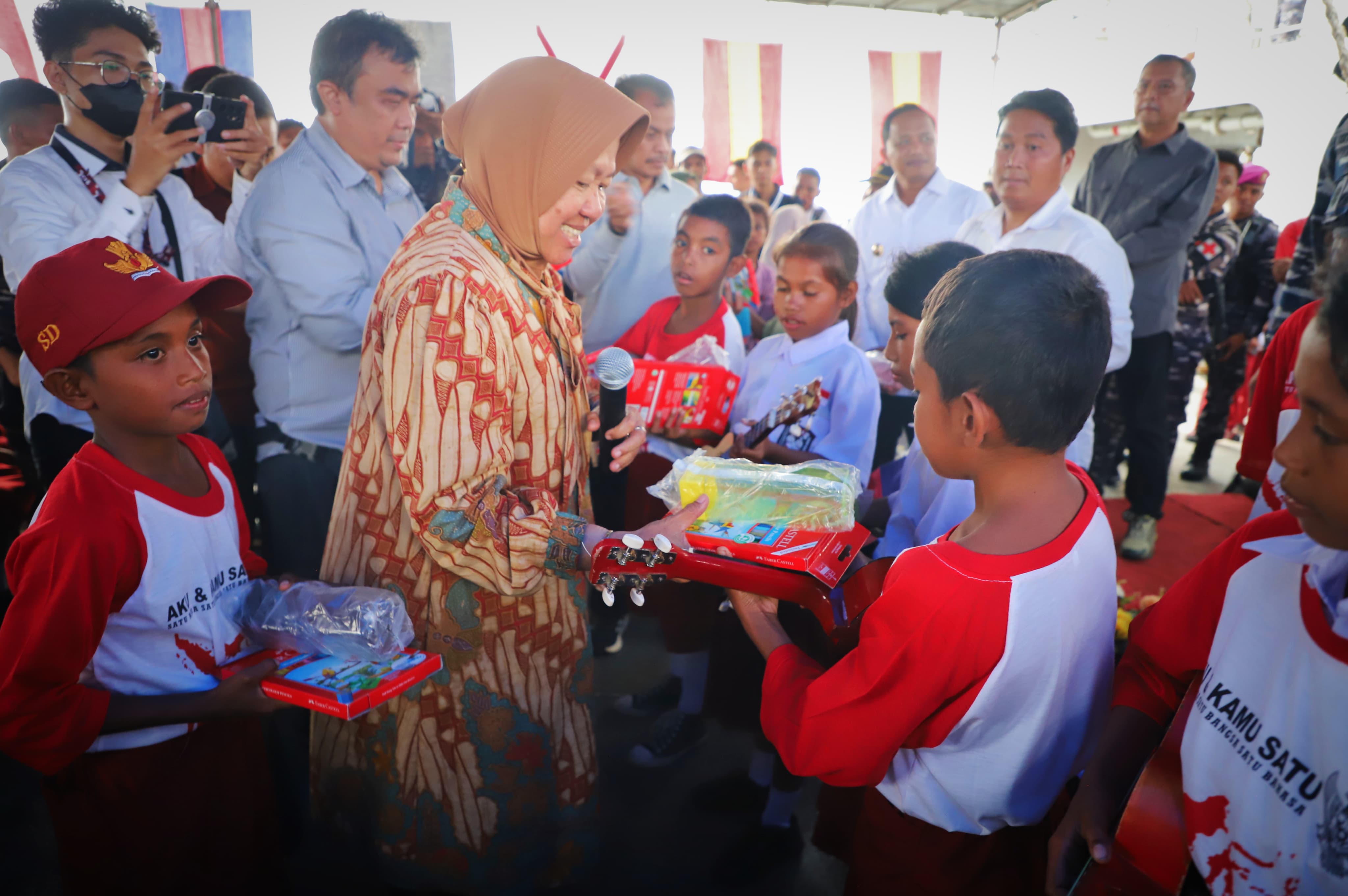 Isu Pemberdayaan dan Keberlanjutan Jadi Perhatian Mensos Risma di Pulau Kei Besar